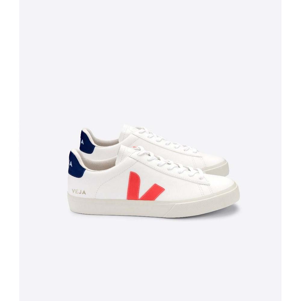 Veja CAMPO CHROMEFREE Low Tops Sneakers Heren White/Orange/Blue | BE 297WNB